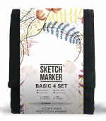 Набор маркеров Sketchmarker Basic 4 (12 цветов + сумка-органайзер)