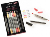 Набор маркеров Copic Ciao Pastels (5 шт. + мультилинер 0,3 мм, в блистере)