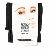 Набор маркеров Sketchmarker Brush Skin (12 шт. + сумка-органайзер)