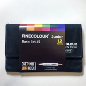 Набор маркеров Finecolour Junior 'Базовый №1' (12 шт. в пенале)