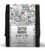 Набор маркеров Sketchmarker Basic 2 (12 цветов + сумка-органайзер)