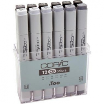 Набор маркеров Copic Classic Cool Gray 12 шт. в пластиковой упаковке
