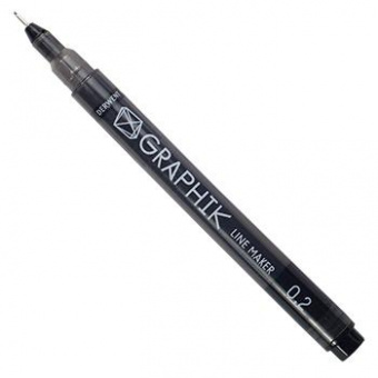 Derwent Мультилайнер GRAPHIK Line marker 0.2 мм/ Черный