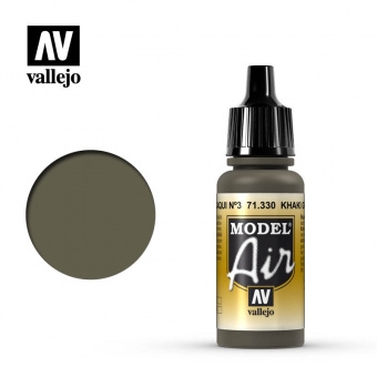 71330 Краска Vallejo Model Air Khaki Green Num.3 (Хаки зеленый Num.3)