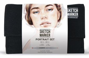 Набор маркеров Sketchmarker Portrait (24 шт. + сумка-органайзер)