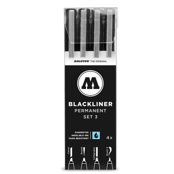 Набор линеров Molotow Blackliner Set 3 (4 шт.)