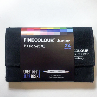 Набор маркеров Finecolour Junior 'Базовый №1' (24 шт. в пенале)