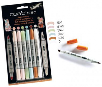 Набор маркеров Copic Ciao Scrap & Stempelset 1 (5 шт. + блендер, в блистере)
