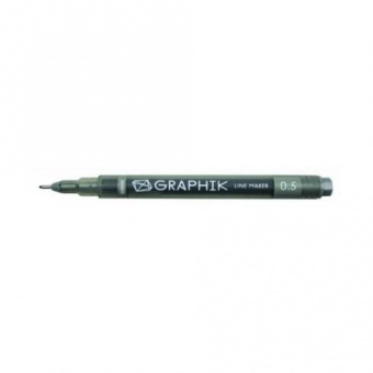 Derwent Ручка капиллярная Graphik Line Maker 0.5 мм, графит