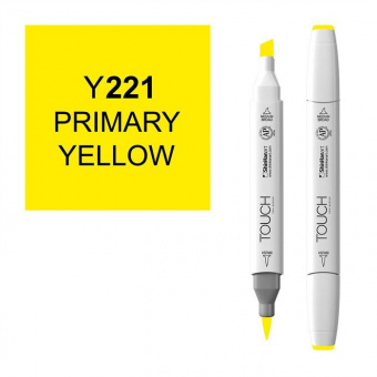 Маркер Touch Twin Brush 221 желтый начальный