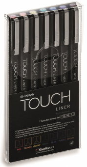 Набор капиллярных ручек TOUCH LINER 0.1 мм (разноцветные), 7 шт. в блистере