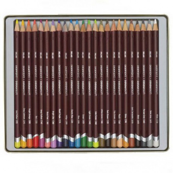 Derwent Набор цветных карандашей Coloursoft 24 шт. в металлическом пенале