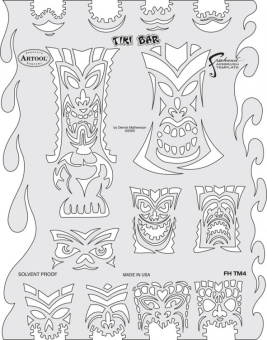 Трафарет Artool TIKI BAR STENCIL (FH TM 4)