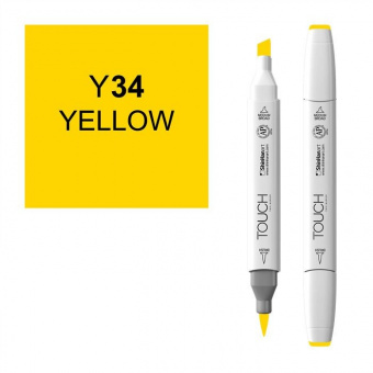 Маркер Touch Twin Brush 034 желтый