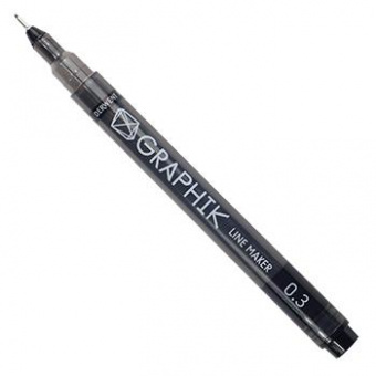 Derwent Мультилайнер GRAPHIK Line marker 0.3 мм/ Черный