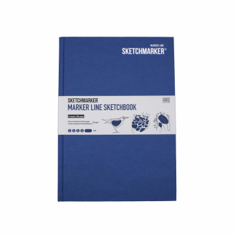 Sketchmarker Скетчбук Marker Line, 160 г/кв. м, 176х250 мм, 44 листа, твердая обложка, цвет синий
