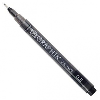 Derwent Мультилайнер GRAPHIK Line marker 0.8 мм/ Черный